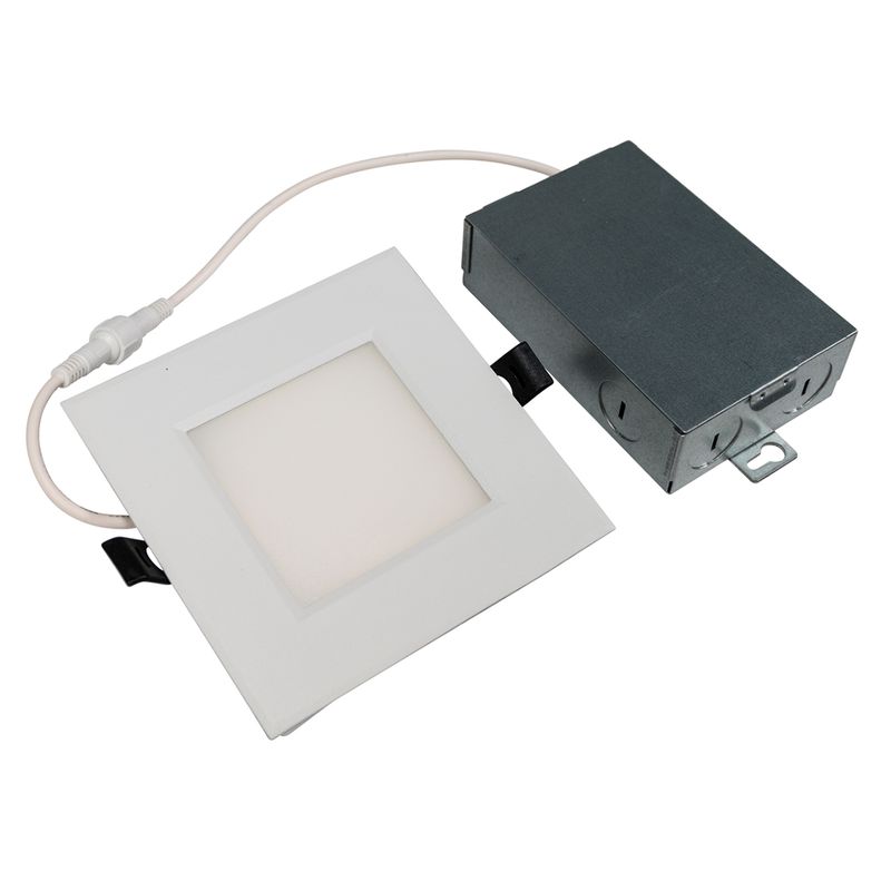 Topaz 4in Canless Square Recessed Downlight 7W 590lm 5-CCT Select 120V 50W-Equiv