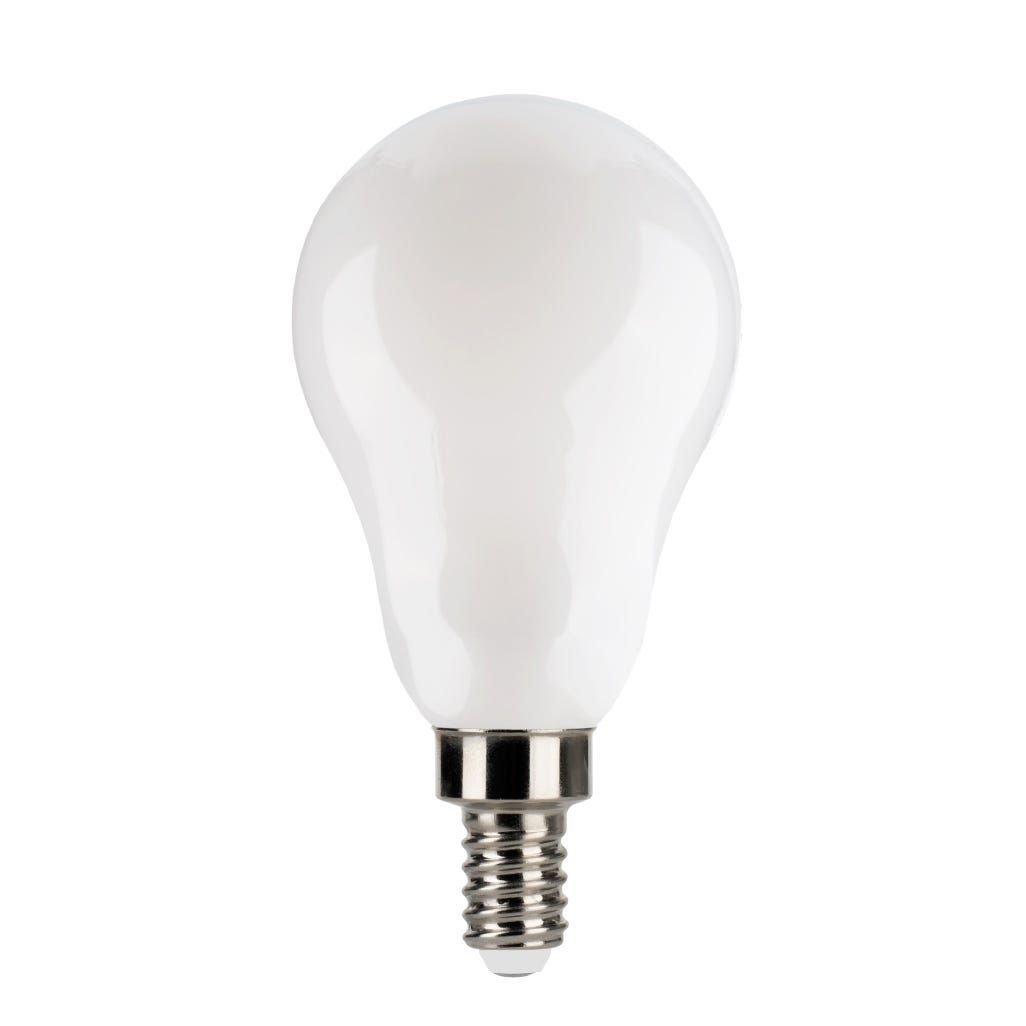 LED Filament A15 Bulb Candelabra (E12) Base 3000K 5W 450 Lumens (40W Equiv) Frosted Dimmable T20 Gen-4 LED Filament A15 Bulb Candelabra (E12) Base 3000K 5W 450 Lumens (40W Equiv) Frosted Dimmable T20 Gen-4