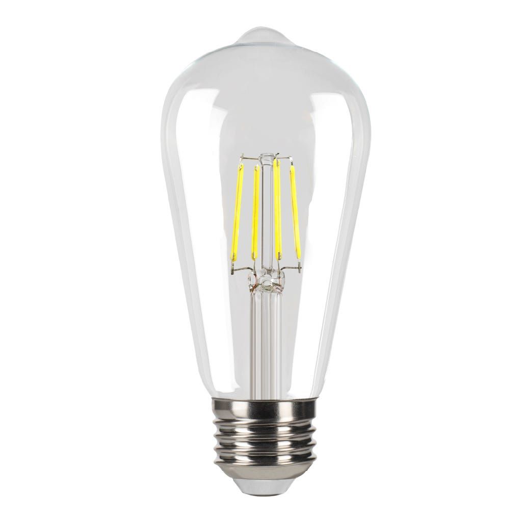 LED Filament Vintage ST19 Bulb Medium (E26) Base 5000K 5W 500 Lumens (60W Equiv) Clear Dimmable T20 Gen-4 LED Filament Vintage ST19 Bulb Medium (E26) Base 5000K 5W 500 Lumens (60W Equiv) Clear Dimmable T20 Gen-4