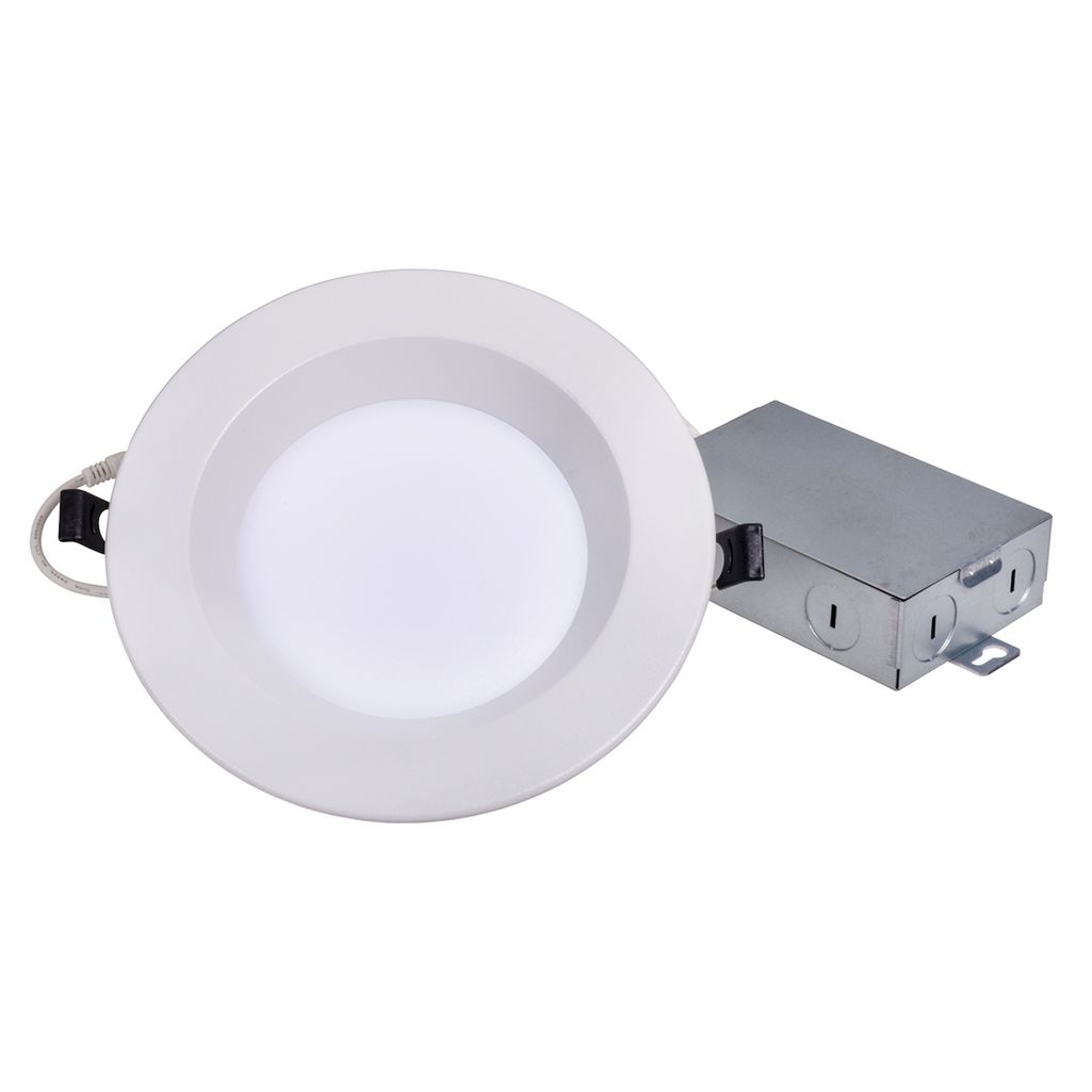 Topaz 6in Canless Slim Fit Deep Smooth Regress Downlight 13W Color Select 27-30-35-40-50K 1000lm 90 CRI Spring Clips