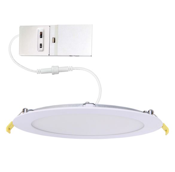 Commercial Slim Downlight 6in 15W Lumen Select 820-1100-1230lm 2700-5000K Color Selectable Smooth Trim 120-277V Dimmable TRIAC-ELV & 0-10V Commercial Slim Downlight 6in 15W Lumen Select 820-1100-1230lm 2700-5000K Color Selectable Smooth Trim 120-277V Dimmable TRIAC-ELV & 0-10V