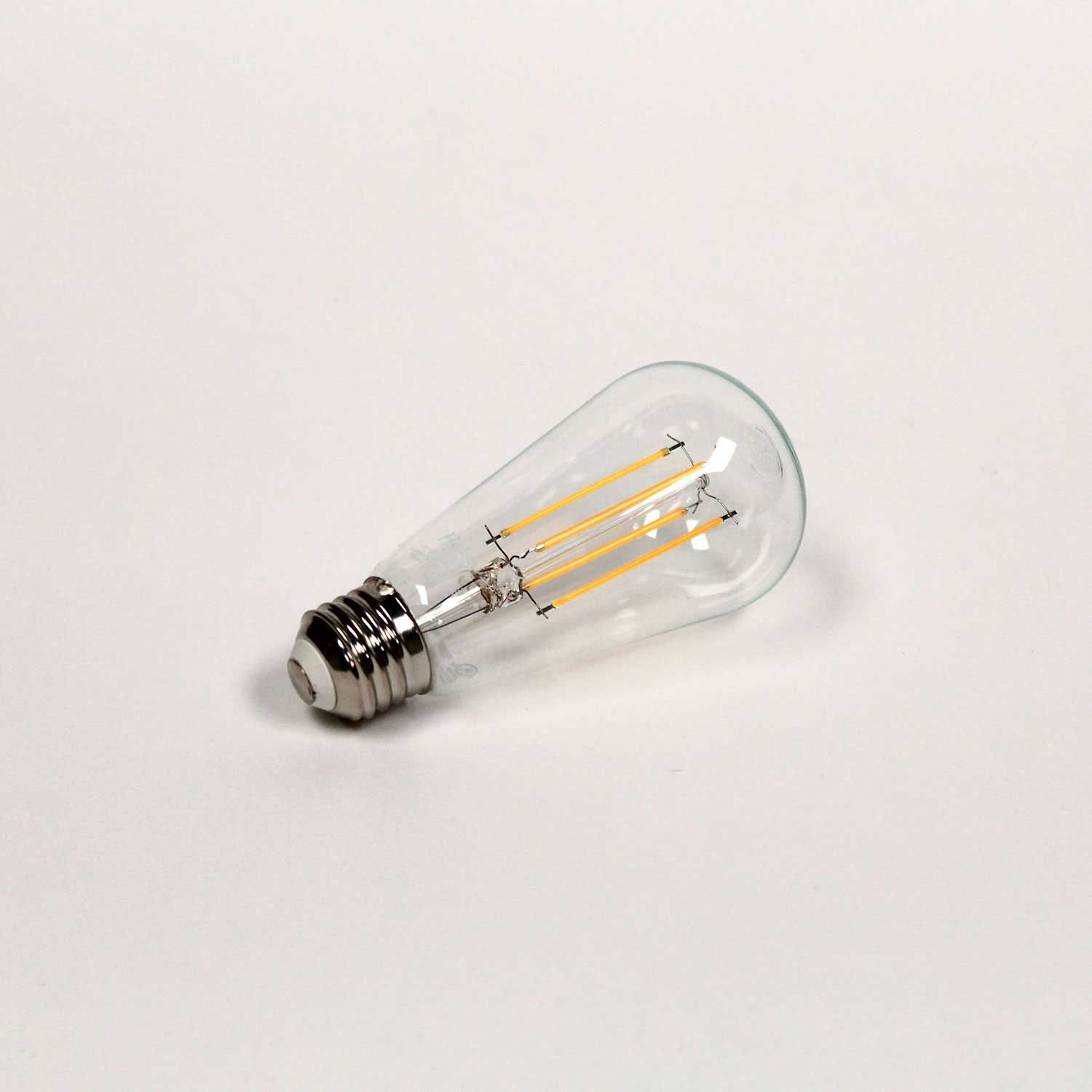 LED S19 Shape Filament Bulb Clear Medium (E26) Base 120V 800 Lumen 15000 hours 80 CRI Dimmable