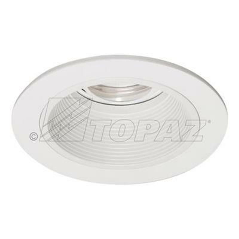Topaz 4in Can Trim White Reflector with White Ring Uses R20 PAR20 Lamps or LED Equiv Topaz 4in Can Trim White Reflector with White Ring Uses R20 PAR20 Lamps or LED Equiv