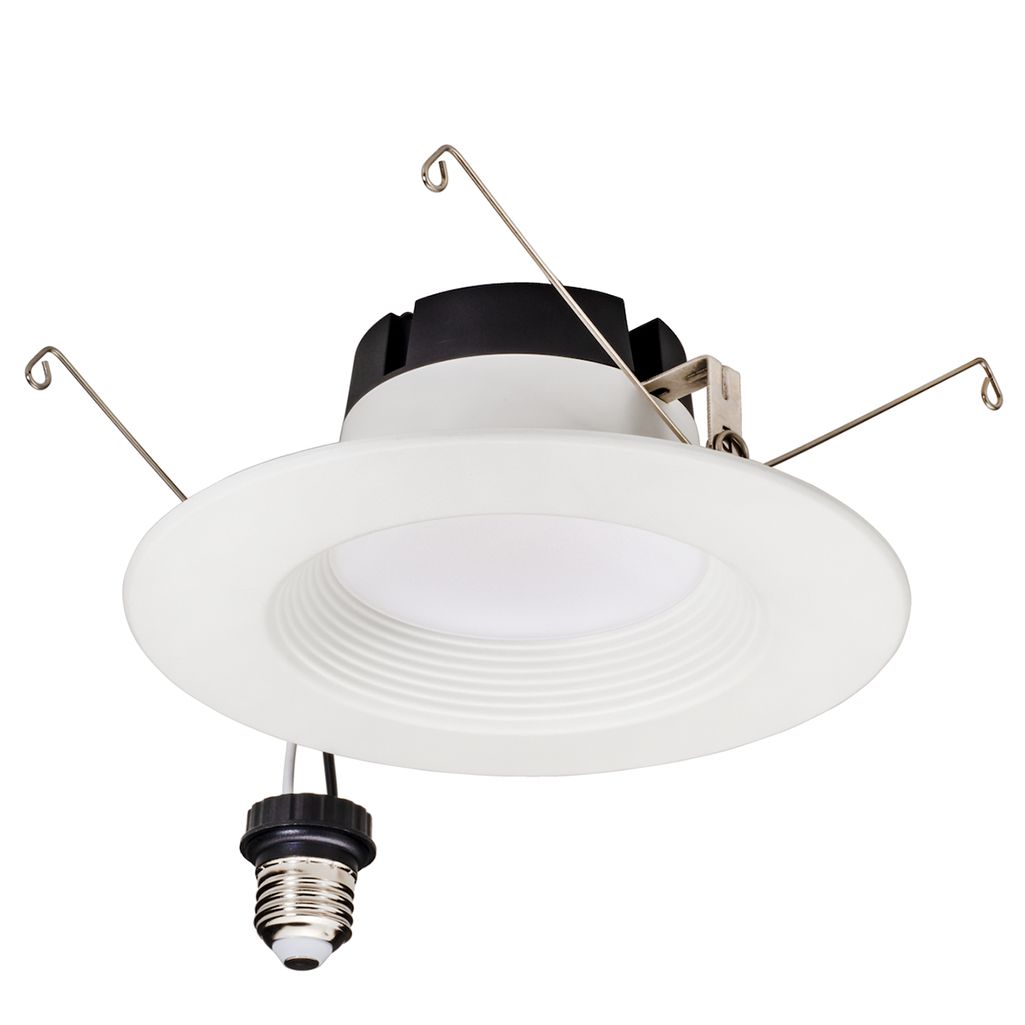 Topaz LED Performance Retrofit Downlight 6in 11W 5-Color Select Baffle Trim Polyamide Plastic 1000lm IC Rated Dimmable