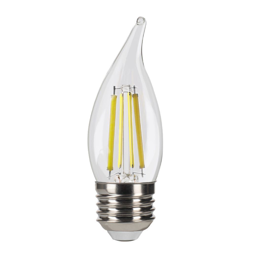 LED Filament Flame Tip CA11 Bulb Medium (E26) Base 5000K 8.8W 800 Lumens (75W Equiv) Clear Dimmable T20 Gen-4 LED Filament Flame Tip CA11 Bulb Medium (E26) Base 5000K 8.8W 800 Lumens (75W Equiv) Clear Dimmable T20 Gen-4