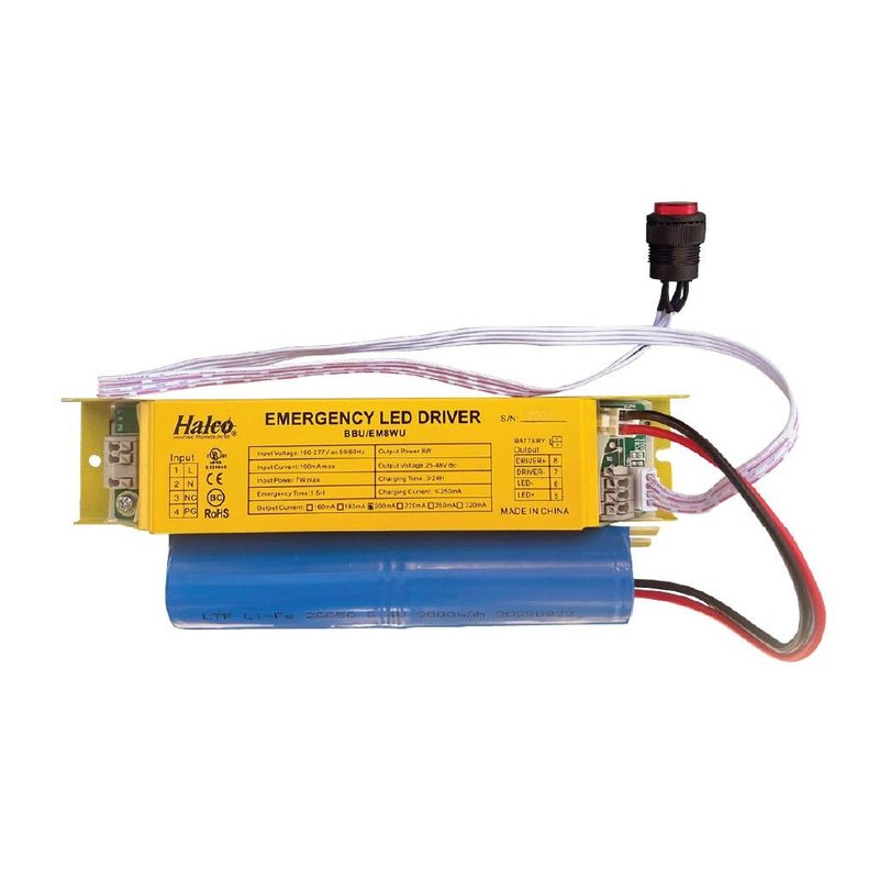 EM Driver - Emergency Battery Backup 8W 120 277V Lifep04 Battery 90 Minute Backup EM Driver - Emergency Battery Backup 8W 120 277V Lifep04 Battery 90 Minute Backup