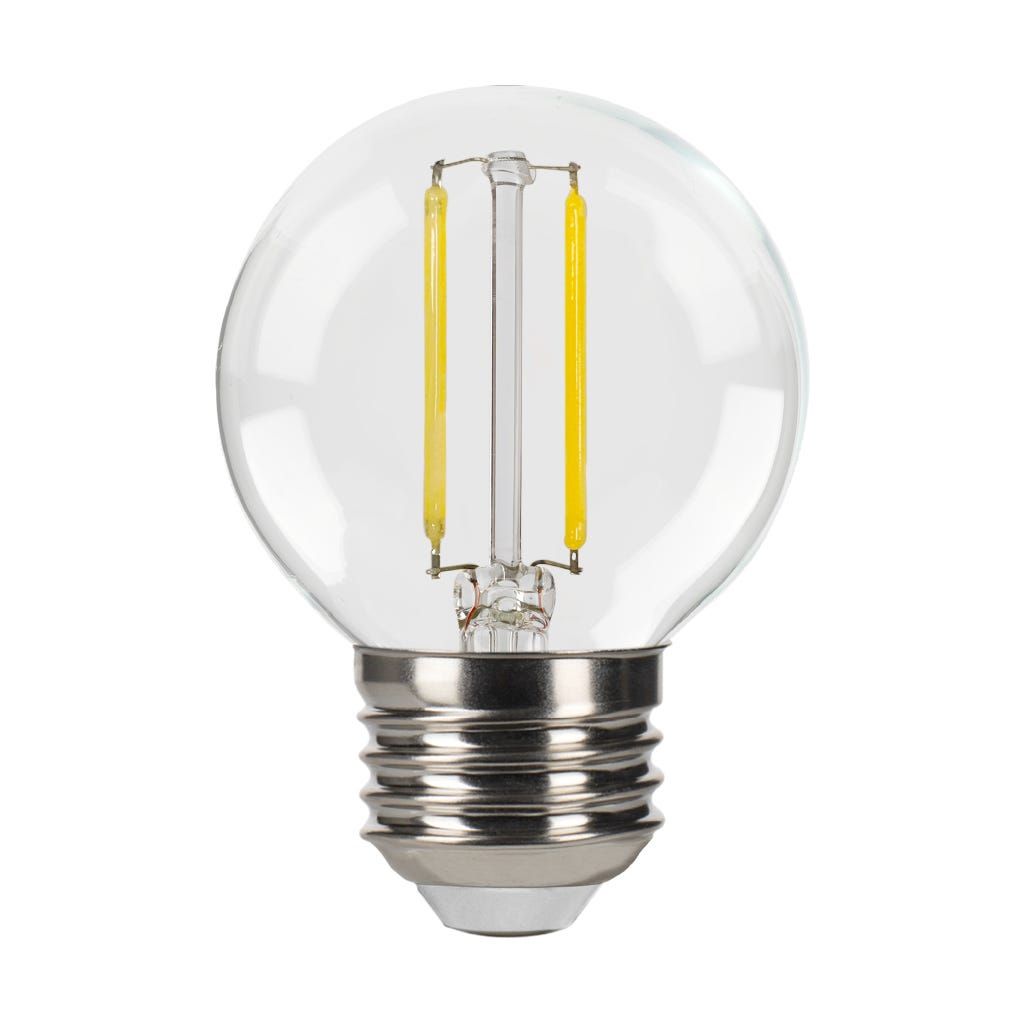 LED Filament Globe G16.5 Bulb Medium (E26) Base 3000K 2.7W 250 Lumens (25W Equiv) Clear Dimmable T20 Gen-4 LED Filament Globe G16.5 Bulb Medium (E26) Base 3000K 2.7W 250 Lumens (25W Equiv) Clear Dimmable T20 Gen-4