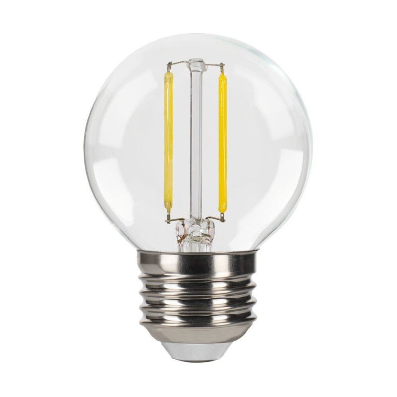 LED Filament Globe G16.5 Bulb Medium (E26) Base 3000K 2.7W 250 Lumens (25W Equiv) Clear Dimmable T20 Gen-4