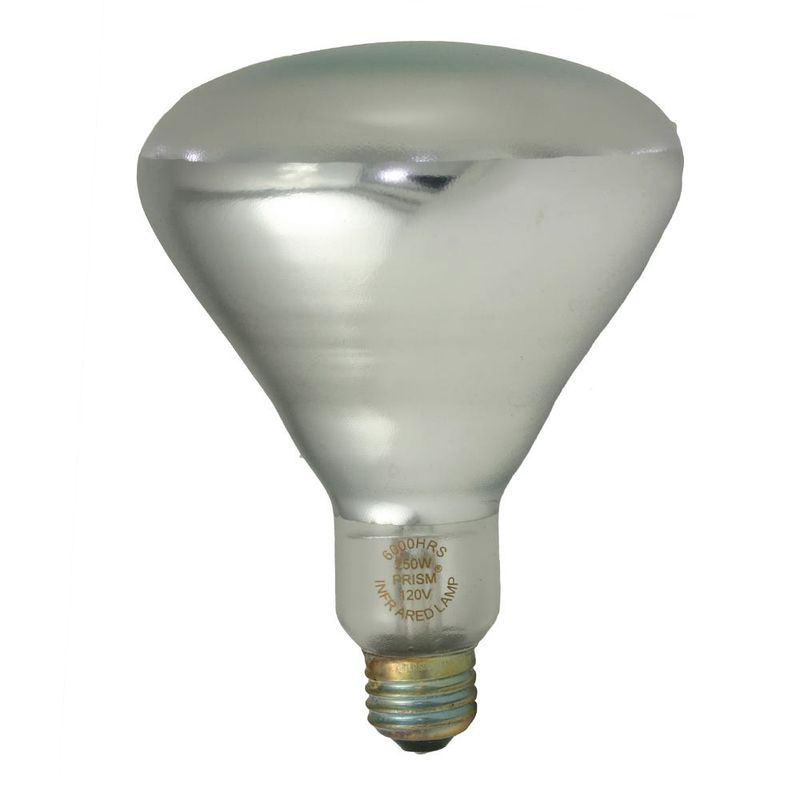 Covershield Incandescent BR40 Clear Heat Lamp 125W Medium (E26) Base 120V Dimmable