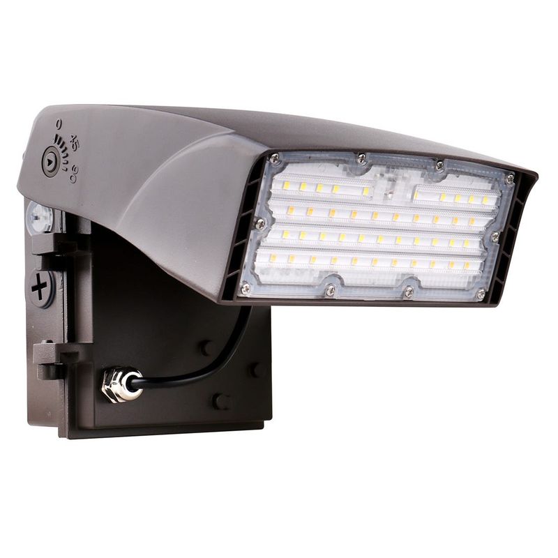 Adjustable Wallpack, Field Selectable Watts 100W-110W-120W and Color Selectable 3000K-4000K-5000K, 120-277VAC, Photocell-Enable/Disable Adjustable Wallpack, Field Selectable Watts 100W-110W-120W and Color Selectable 3000K-4000K-5000K, 120-277VAC, Photocell-Enable/Disable