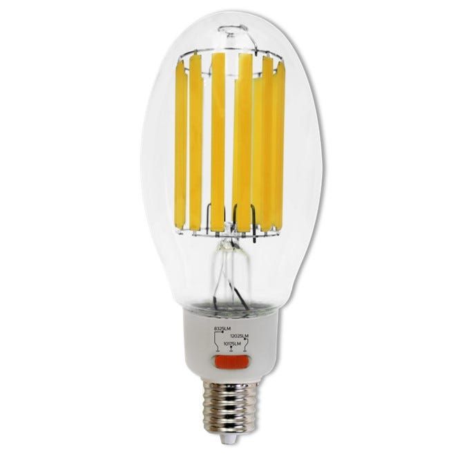 LED HID Filament ED37 45W-65W 4000K Selectable Lumens (8325/10175/12025) EX39/E39 Base