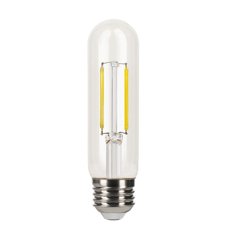 LED Filament Tube 5in T10 Bulb Medium (E26) Base 3000K 5W 450 Lumens (40W Equiv) Clear Dimmable T20 Gen-4