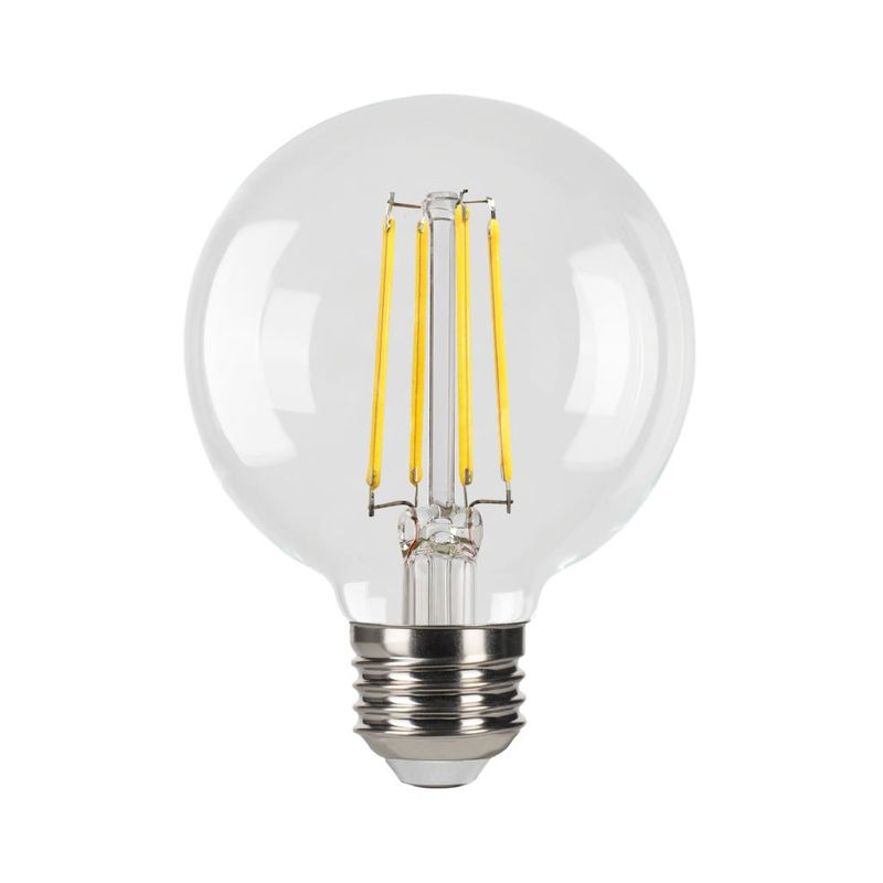 LED Filament Globe G25 Bulb Medium (E26) Base 3000K 9W 810 Lumens (100W Equiv) Clear Dimmable T20/T24 Gen-4