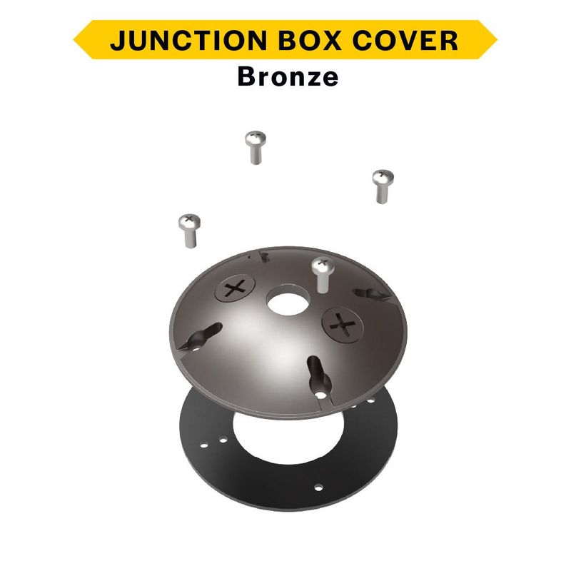 Junction Box Cover Bronze with EPDM form 2 Plugs 4 Screws for J-Box MBUL-JB-BZ