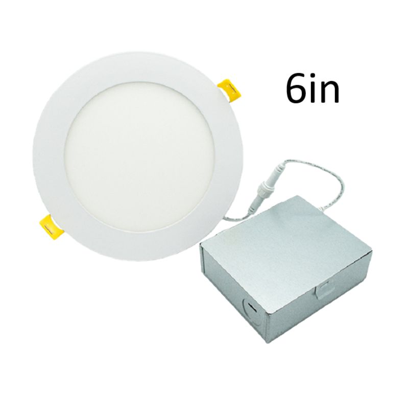 LED Select Slim Downlight 6in 11W Smooth Trim 2700K-5000K Color Selectable 927-978lm Dimmable JA-8