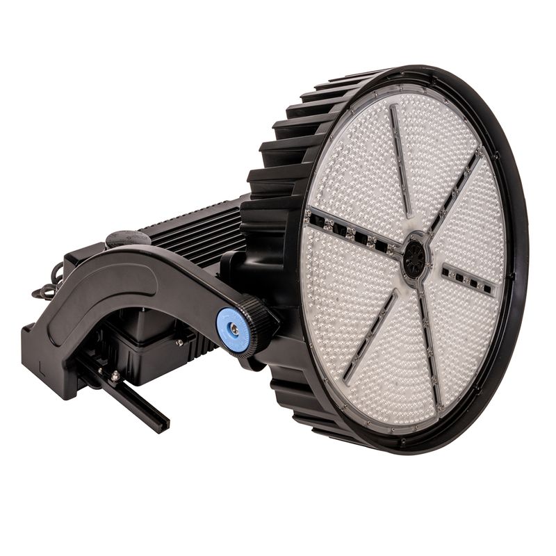 Topaz Black Sport Light to 750W Power Select 5000K 72-112.5K Lumen 120-277V 7-Pin Receptacle with Shorting Cap Yoke Mount Included Dim