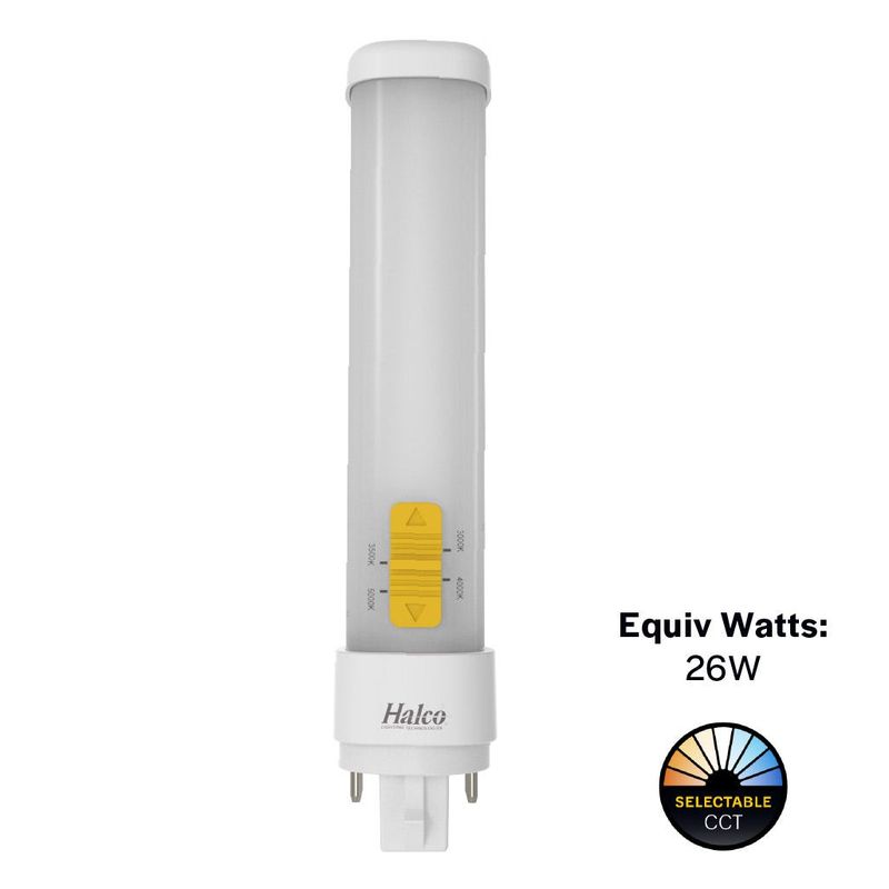 LED Double Tube Horizontal Plug-In Lamp G24Q 4-Pin Base 3000K-3500K-4000K-5000K 9.5 Watt (26W Equivalent) Ballast Compatable Type A, Dimmable LED Double Tube Horizontal Plug-In Lamp G24Q 4-Pin Base 3000K-3500K-4000K-5000K 9.5 Watt (26W Equivalent) Ballast Compatable Type A, Dimmable