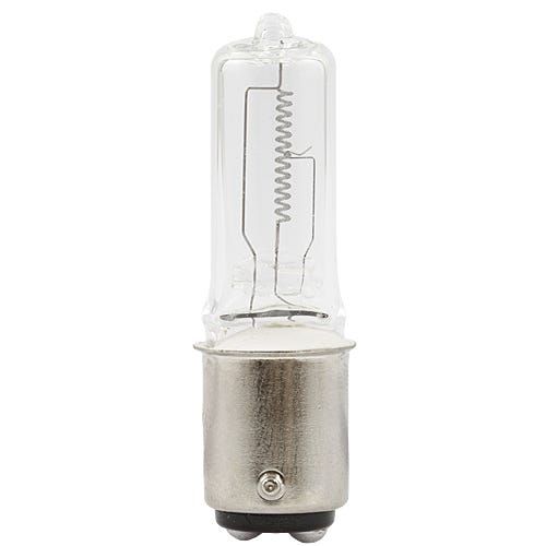 Single Ended JD-Type Halogen Clear T4 Bulb 130V 75W 2800K BA15D Base 750 Lumens 2000 Avg Life 99 CRI Dimmable