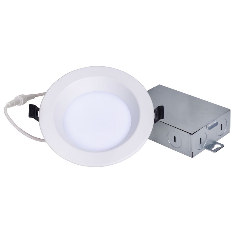 Topaz 4in Canless Slim Fit Deep Smooth Regress Downlight 7W Color Select 27-30-35-40-50K 580lm 90 CRI Spring Clips