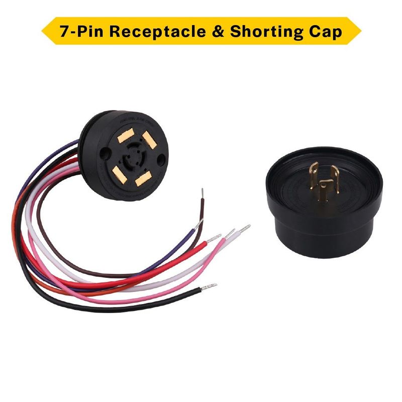 SekTor 7PR (7-Pin) Receptacle & Shorting Cap (for Sektor Area Lights and Floods) Twist Lock with 4 Contactors PK=1/100