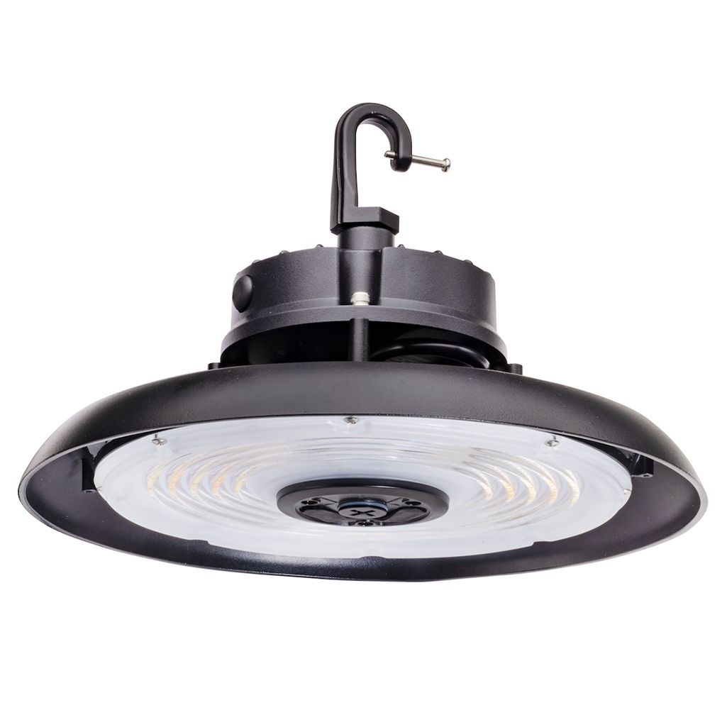 Topaz Round Black Highbay Power & Color Select 150-180-200W 4-5K to 30,500lm 120-277V 90Deg Beam Angle Topaz Round Black Highbay Power & Color Select 150-180-200W 4-5K to 30,500lm 120-277V 90Deg Beam Angle
