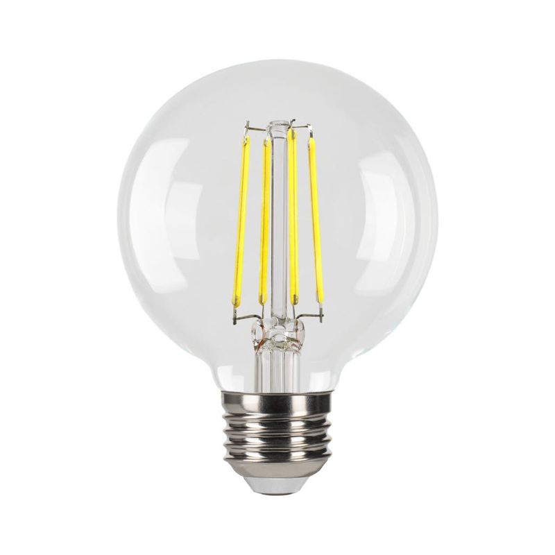 LED Filament Globe G25 Bulb Medium (E26) Base 5000K 9W 810 Lumens (100W Equiv) Clear Dimmable T20/T24 Gen-4