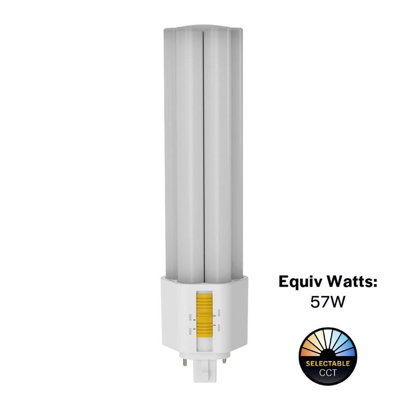 LED Triple Tube Omni-Directional Plug-In Lamp GX24D-5 2-Pin Base 3000K-3500K-4000K-5000K 23 Watt (57W Equivalent) Ballast Bypass Type B, Non-Dimmable LED Triple Tube Omni-Directional Plug-In Lamp GX24D-5 2-Pin Base 3000K-3500K-4000K-5000K 23 Watt (57W Equivalent) Ballast Bypass Type B, Non-Dimmable