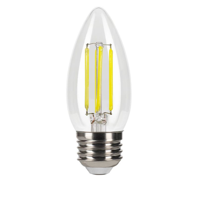 LED Filament Bullet B11 Bulb Medium (E26) Base 5000K 3-Way Dim T20 2.2W, 3.3W, 5.5W 200/300/500 Lumens (60W Equiv) Clear Gen-4