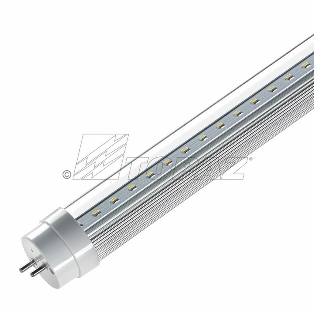 Topaz LED T8 48in Clear Linear Tube Type B Bypass 18W 6000K Single-ended 2220lm Med Bi-pin G13 Topaz LED T8 48in Clear Linear Tube Type B Bypass 18W 6000K Single-ended 2220lm Med Bi-pin G13