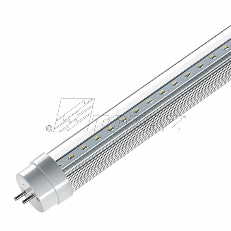 Topaz LED T8 48in Clear Linear Tube Type B Bypass 18W 6000K Single-ended 2220lm Med Bi-pin G13 Topaz LED T8 48in Clear Linear Tube Type B Bypass 18W 6000K Single-ended 2220lm Med Bi-pin G13