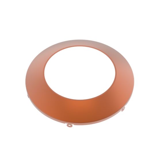 Surface Mount Downlight 4in Round Trim Brushed Copper