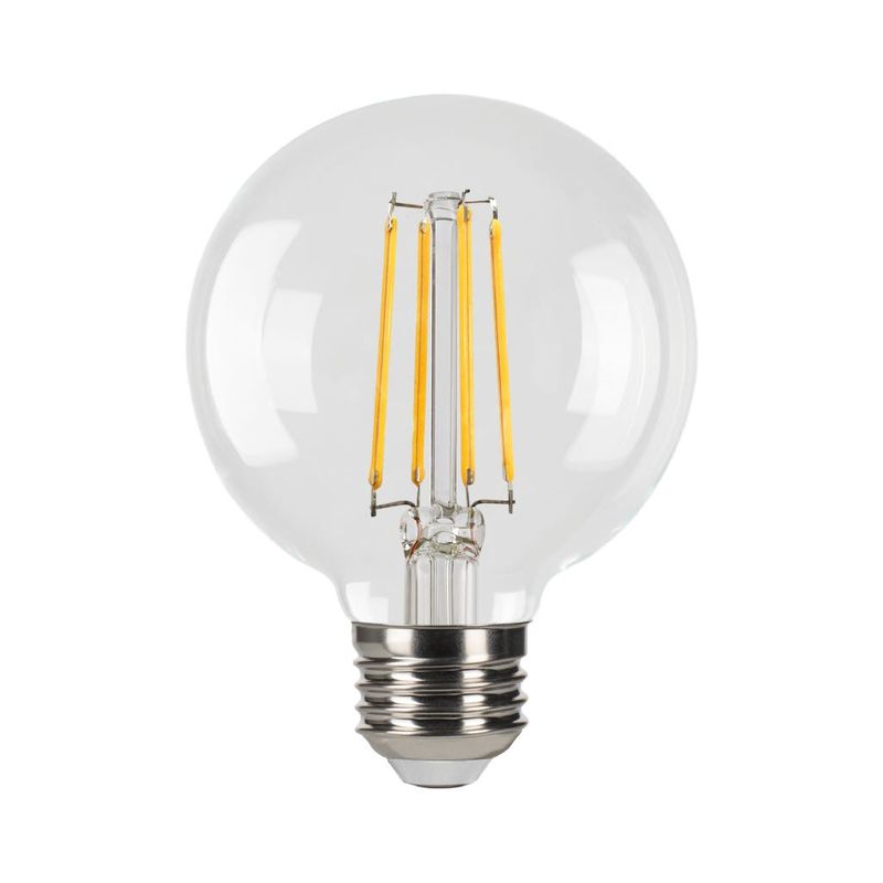 LED Filament Globe G25 Bulb Medium (E26) Base 2700K 9W 810 Lumens (100W Equiv) Clear Dimmable T20/T24 Gen-4