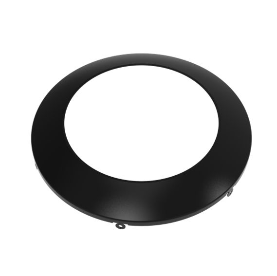 Surface Mount Downlight 6in Round Trim Black