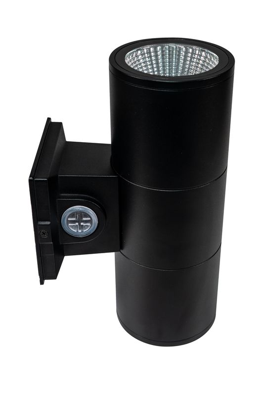 Topaz LED Black Up/Down/Both Wall Mount Cylinder Light Power & 5-CCT Select (12-16-20W) 1140-1900lm Dimmable Indoor/Outdoor PC Topaz LED Black Up/Down/Both Wall Mount Cylinder Light Power & 5-CCT Select (12-16-20W) 1140-1900lm Dimmable Indoor/Outdoor PC