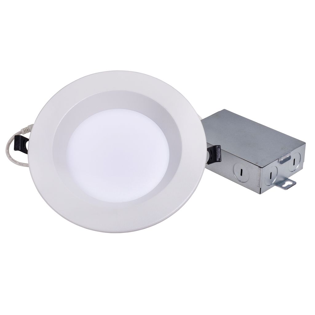 Topaz 6in Canless Slim Fit Deep Smooth Regress Downlight 16W Color Select 27-30-35-40-50K 1200lm 90 CRI Spring Clips