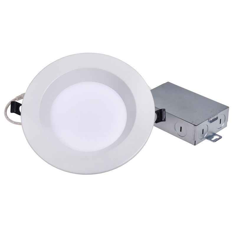 Topaz 6in Canless Slim Fit Deep Smooth Regress Downlight 16W Color Select 27-30-35-40-50K 1200lm 90 CRI Spring Clips
