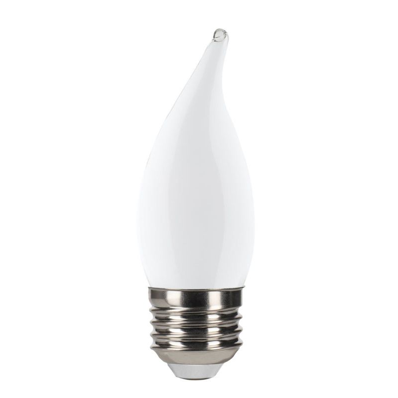 LED Filament Flame Tip CA11 Bulb Medium (E26) Base 3000K 3.3W 300 Lumens (40W Equiv) Frosted Dimmable T20 Gen-4