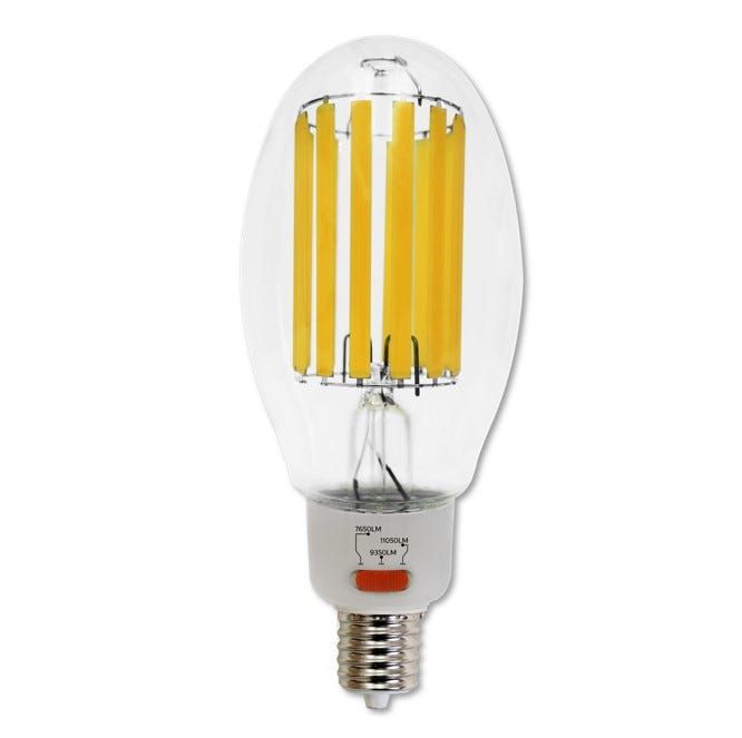 LED HID Filament ED37 Lamp 45W-65W 3000K Selectable Lumens (7650/9350/11050) EX39/E39 Base LED HID Filament ED37 Lamp 45W-65W 3000K Selectable Lumens (7650/9350/11050) EX39/E39 Base
