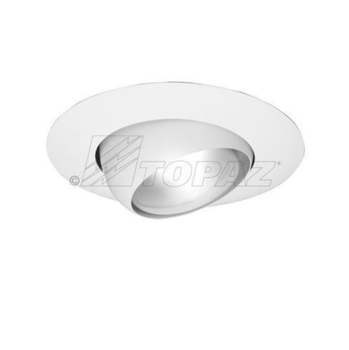 Topaz 4in Can Trim White Eyeball with White Ring Uses R20 PAR20 Lamps or LED Equiv Topaz 4in Can Trim White Eyeball with White Ring Uses R20 PAR20 Lamps or LED Equiv