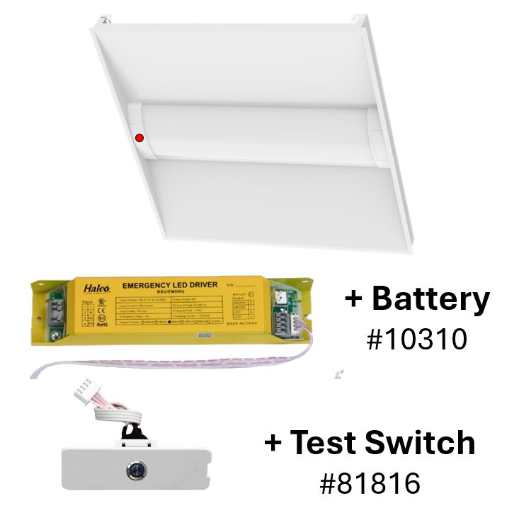 LED 2X2 Center Basket Troffer Controls Ready 3.5mm Receptacle Lumen & Color Selectable With 90 Min Emergency Battery Backup & Test Switch LED 2X2 Center Basket Troffer Controls Ready 3.5mm Receptacle Lumen & Color Selectable With 90 Min Emergency Battery Backup & Test Switch
