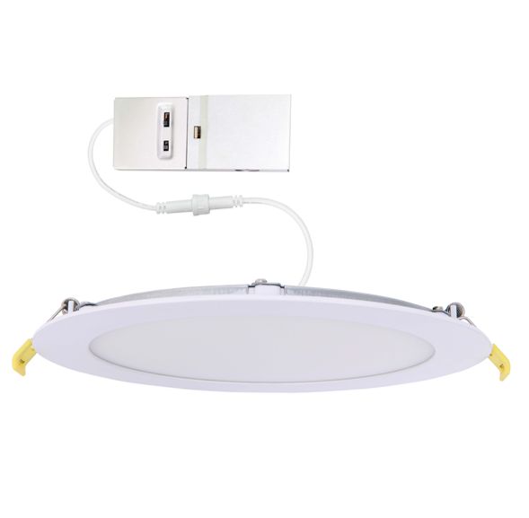 Commercial Slim Downlight 8in 18W Lumen Select 1100-1230-1500lm 2700-5000K Color Selectable Smooth Trim 120-277V Dimmable TRIAC-ELV & 0-10V Commercial Slim Downlight 8in 18W Lumen Select 1100-1230-1500lm 2700-5000K Color Selectable Smooth Trim 120-277V Dimmable TRIAC-ELV & 0-10V