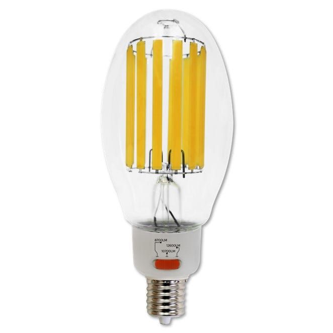 LED HID Filament ED37 Lamp 45W-65W 5000K Selectable Lumens (8700/10700/12600) EX39/E39 Base