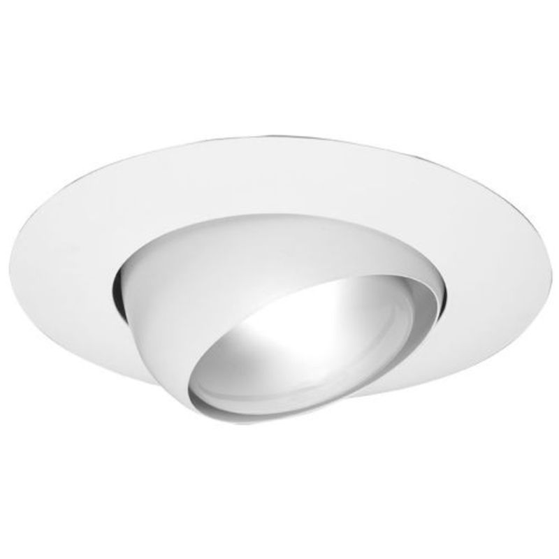 Topaz 6in Can Trim White Eyeball with White Ring Uses R40, PAR38 Lamps or LED Equiv Topaz 6in Can Trim White Eyeball with White Ring Uses R40, PAR38 Lamps or LED Equiv