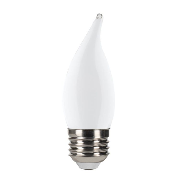 LED Filament Flame Tip CA11 Bulb Medium (E26) Base 2700K 3-Way Dim T20 2.2W, 3.3W, 5.5W 200/300/500 Lumens (60W Equiv) Frosted Gen-4