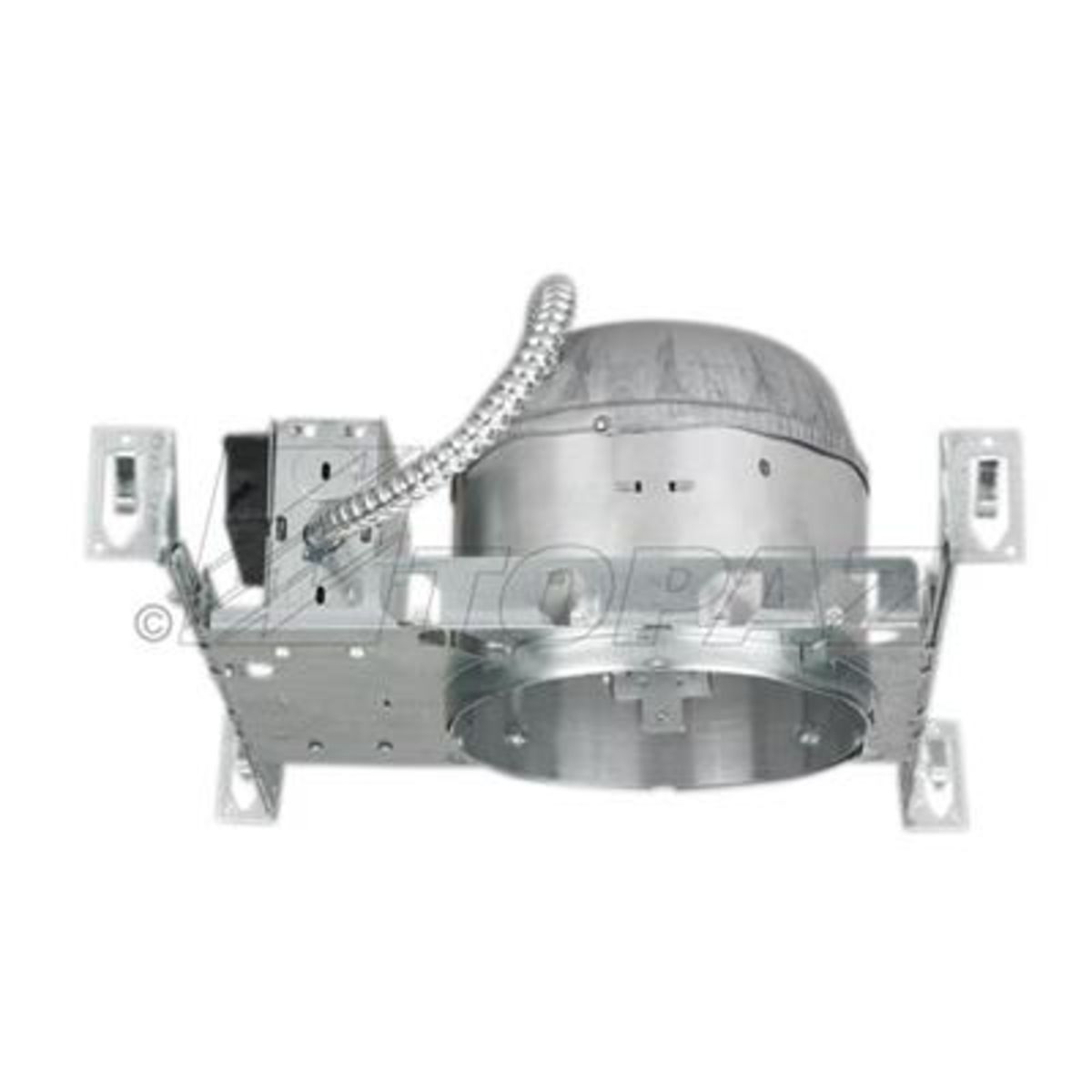 Topaz New Construction Shallow Housing-Can 6in Line Voltage IC Rated and Not-AT Galvanized Steel 120V E26 Socket (sold in Multiples of 6) Topaz New Construction Shallow Housing-Can 6in Line Voltage IC Rated and Not-AT Galvanized Steel 120V E26 Socket (sold in Multiples of 6)