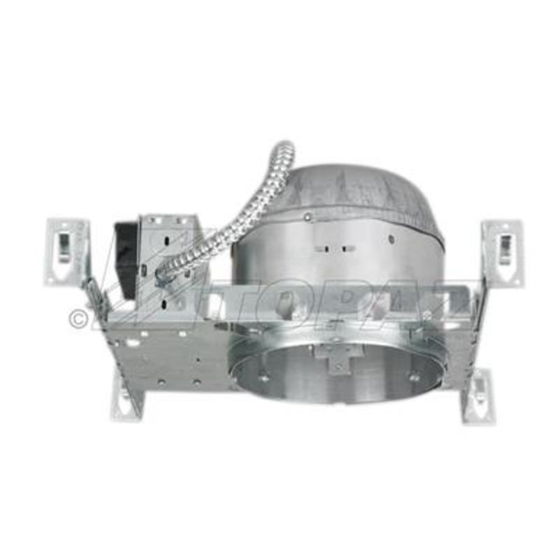 Topaz New Construction Shallow Housing-Can 6in Line Voltage IC Rated and Not-AT Galvanized Steel 120V E26 Socket (sold in Multiples of 6) Topaz New Construction Shallow Housing-Can 6in Line Voltage IC Rated and Not-AT Galvanized Steel 120V E26 Socket (sold in Multiples of 6)