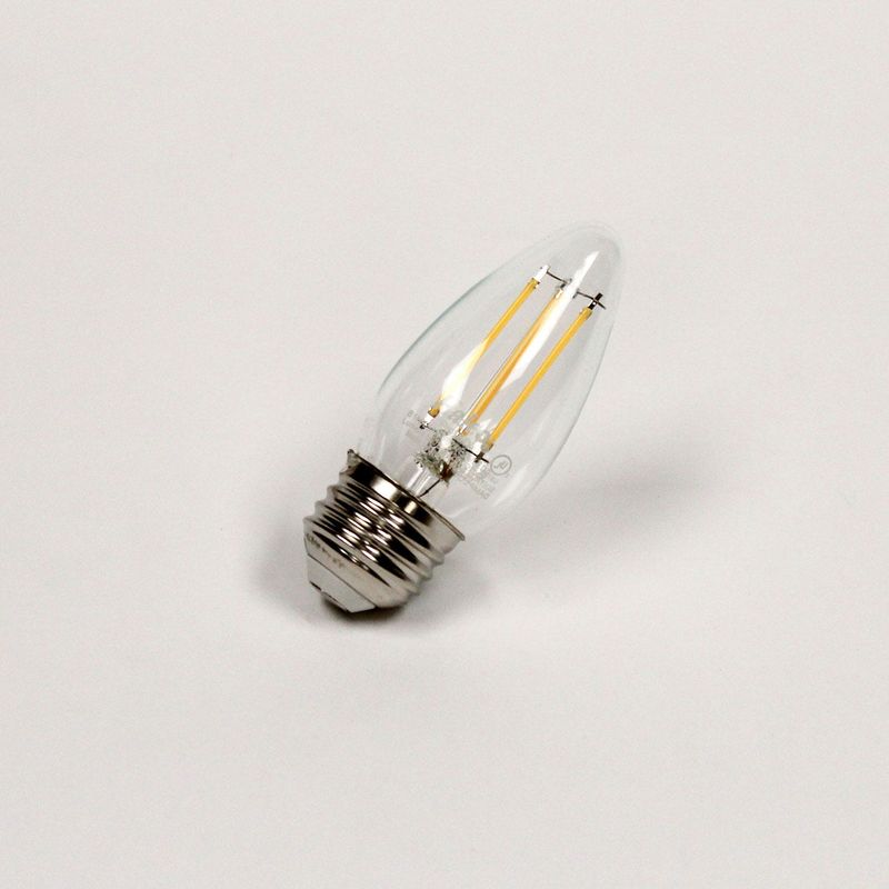 LED Bullet (B11) Filament Bulb Clear Medium (E26) Base 120V 500 Lumen 15000 hours 80 CRI Dimmable