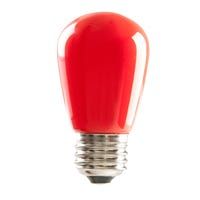 LED Sign S-Type S14 Lamp Red 1.4W watts 120V Lumen Medium (E26) base 25000 hours Dimmable