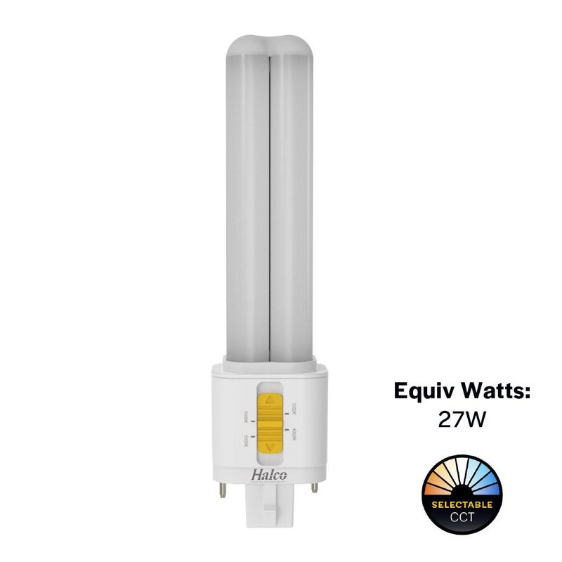 LED Double Tube Omni-Directional Plug-In Lamp GX32 2-Pin Base 3000K-3500K-4000K-5000K 9 Watt (27W Equivalent) Hybrid Type A (Magnetic Ballast) - Type B, Non-Dimmable LED Double Tube Omni-Directional Plug-In Lamp GX32 2-Pin Base 3000K-3500K-4000K-5000K 9 Watt (27W Equivalent) Hybrid Type A (Magnetic Ballast) - Type B, Non-Dimmable