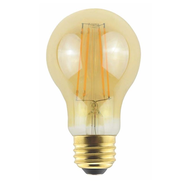LED A-Shape (A19) Filament Bulb Amber Medium (E26) Base 120V 340 Lumen 15000 hours 82 CRI Dimmable